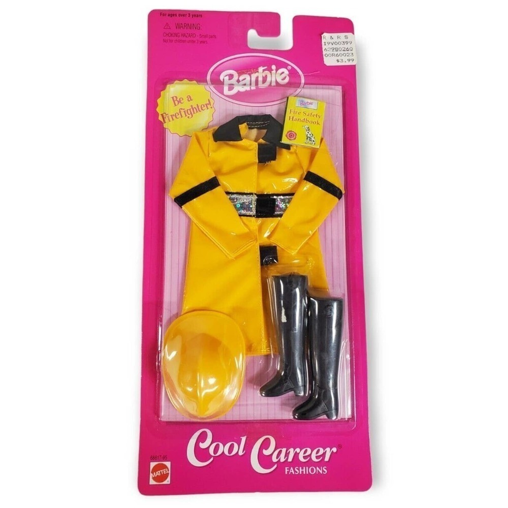 Barbie Cool Career Fashions 68617-95 Firefighter Outfit 1998 Mattel NIP Sealed - Picture 1 of 6